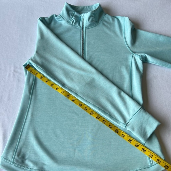 Lucy athletic 1/2 zip pullover with raised collar and long sleeves w/thumb hole - Picture 7 of 11